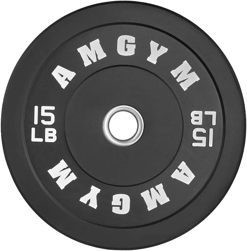 LB Bumper Plates Olympic Weight Plates, Bumper Weight Plates, Steel Insert, Strength Training